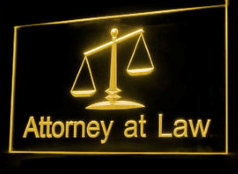 Attorney At Law OPEN Shop LED Neon Sign